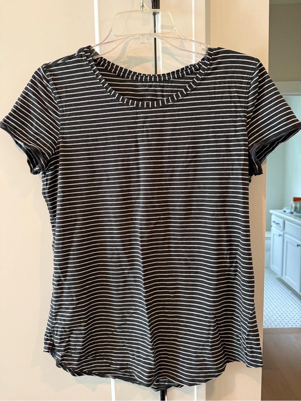 Lululemon Pinstripe Cotton short Sleeve t-shirt